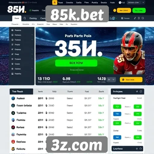 Interface do usuário em 85k.bet é intuitiva